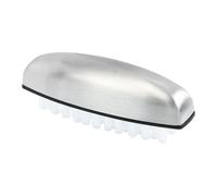 SMASOLO Stainless Steel Manicure Nail Brush with Nylon Bristles for Deep Cleaning and Odor Removal Ergonomic Handle for Easy Grip Suitable for Gardeners Mechanics Men Women