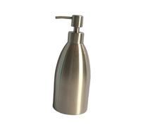 SMASOLO Stainless Steel Refillable Liquid Soap Bottle with Pump Hand Soap and Shampoo Dispenser for Bathroom and Kitchen Silver Emulsion Container for Lotion and Shower Gel