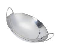 SMASOLO Stainless Steel Wok Double Handle 9-inch Thickened Round Bottom Korean Ramen Pot Small Cooking Pan for Seafood and Hot Pot Use