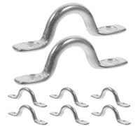 SMASOLO Stainless Steel Yacht Bow Handle U-Shaped Saddle Kayak Deck Grips Metal Pad Eye Straps Sturdy Marine Hardware for Boating and Sailing