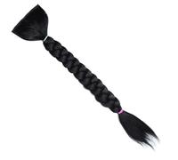 SMASOLO Synthetic Braided Ponytail Hair Extension for Women Long Straight Three-strand Braid Lightweight Soft Hairpiece for Everyday Cosplay Parties and Weddings
