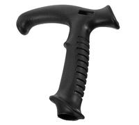 SMASOLO T-Shape Black Walking Stick Handle Grip, Polished Handmade Wood Cane Replacement Knob for Outdoor Hiking and Mobility Aids, Ergonomic T-Handle Compatible with 20mm Tube Sticks