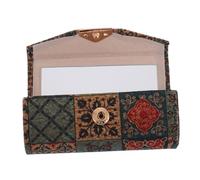 SMASOLO Travel Lipstick Case with Integrated Mirror and Scratch-Resistant Cork, Floral Cosmetic Pouch Designed for Women’s Makeup Touchups and Storage