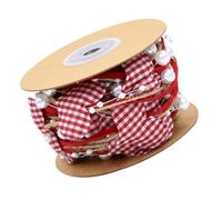 SMASOLO Valentine’S Day Beads Chain Ribbon for DIY Crafts Handmade Flower Packaging Ribbon Heart Pattern for Party Supplies and Wedding Decorations