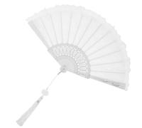 SMASOLO Vintage Lace Folding Hand Fan with Tassel Handheld Chinese Style Fan for Dance Performance Summer Travel Photography Prop Elegant and Lace Craft Classic Antique Design
