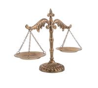 SMASOLO Vintage Metal Libra Scale Desk Ornament - Iron Justice Balance Sculpture for Lawyer Office and Home Decor, Retro Small Weighing Scale Decoration for Study or Living Room