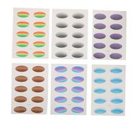 SMASOLO Waterproof Temporary Eyeshadow Stickers 6pcs Eye Makeup Stickers Sweat-resistant Cosplay Eye Decoration for Women Girls Festival Party