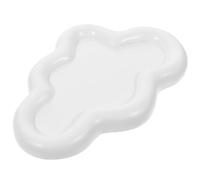SMASOLO White Cloud Shaped Jewelry Organizer Tray Resin Trinket Dish Vintage Decorative Makeup Perfume Display for Dressing Table