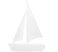 SMASOLO White Resin Sailboat Desktop Ornament Multifunctional Home Office Decor Creative Tabletop Sailboat Model for Living and Beach Party Charming Housewarming