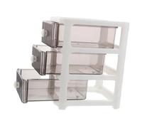 SMASOLO White Transparent Cosmetic Storage Box with Drawers for Makeup and Sundries Clear Plastic Organizer for Desk and Bathroom Countertop Easy Access and Systematic Storage