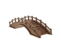 SMASOLO Wooden Arch Bridge Moss Bonsai Ornaments Miniature Moss Garden Wood Bridge Figurines Wood Arch Decor Micro Landscape Decor Coffee