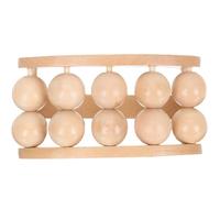 SMASOLO Wooden Handheld Acupoint Massage Roller with Manual Round Beads for Neck and Shoulder Muscle Relief, Portable Wooden Massager Tool for Household Relaxation and Trigger Point