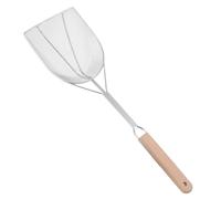 SMASOLO Wooden-Handled Fried Spoon French Fries Oil Colander Spoon Popcorn Scoop Oil Filter Skimmer Food Scoop Colander Strainer Strainer with Handle Stainless Steel Silver