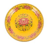 SMASOLO Worship Fruit Tray Sacrificial Fruit Tray Yellow Ceramic Design Unique Patterns Convenient Reliable Material for Home Water Offering for Buddha