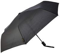 SMATI Compact Folding Umbrella - automatic opening and closing; 7 fiberglass ribs; Windproof; Robust; Diameter=90cm; great classic; Protective cover; Colour BLACK