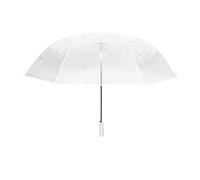 SMATI Large Transparent Golf Umbrella, Diameter 124cm, Automatic opening, Unisex Umbrella For 2 people, White border colour, Weddings Umbrella
