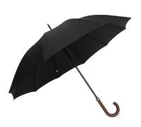 SMATI Men's Grand Class Cane Umbrella - Fiber reinforced and lined ribs; Ultra windproof; Diameter 118cm; Automatic; Protective cover; Colour BLACK