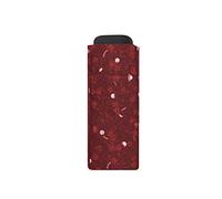 SMATI Mini compact folding umbrella - Pocket size 18cm, windproof, 200g ultra light, manual, Travel umbrella, Women's umbrella, Colour MAGRITTE RED