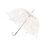 SMATI Paris - Lady’s Clear Birdcage Umbrella with constellation motifs - Transparent; Windproof; Auto open; Crystal style handle; French design; Dome Shape umbrella
