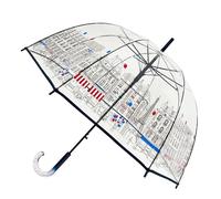 SMATI Umbrella - Anti-Wind - 8 Real Fibre Ribs - Transparent - Long Bell - Extreme Solid, ELETRIC BLUE, L