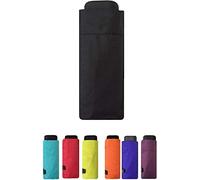 SMATI - Upgraded Version City Folding Umbrella - Mini Pocket Size 18.5 cm - Rectangular design - Windproof - Aluminium and Fiberglass Ribs, Black, One Size, Folding Umbrella