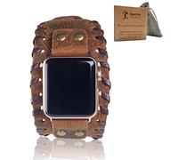 Smatiful Bangle Wrists Straps with Box Set for UK Men, Adjustable Replacement Strap for Apple Watch 42mm & 44mm Series 1 2 3 4 5 6 SE, Special Edition, Dark Brown Pattern