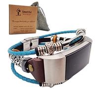 Smatiful Charge 2 Breathable Straps with Woven Material beads, Adjustable Replacement Strap Sports Watch for Fitbit Charge 2 Smart Watch,Mediterranean Blue