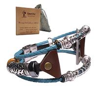 Smatiful Stylish Bands for Women, Adjustable Replacement Bangle Bracelet Cuir Watch Strap for Fitbit Apple Watch Series 1,2,3 38mm 4,5,6,SE 40mm Serise 7 41mm, Tirquoise Mediterranean Blue