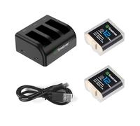 Smatree 2-Pack 1800mAh Compatible with GoPro Hero 12/11/10/9, 3-Channel Battery Quick Charger