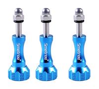 Smatree 3 Pcs Long Aluminum Thumbscrew for GoPro HERO Max,GoPro HERO 2018, GoPro HERO 13/12/11/10/9/8/7/6/5/4/3/2/1 and DJI Osmo Action (Blue)