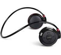 Smatree Cootree Wireless Headphone Sports Headset with Built in Microphone, Bluetooth Headphones Sweatproof Behind The Head, Foldable and Carried in The Purse, 16-Hour Battery Life Black/Red