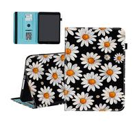 smauncucn Case for Samsung Galaxy Tab S9 FE 5G 10.9 Inch/Tab S9 11 Inch 2023,Wallet PU Leather Folio Cover Multi-Angle Stand with Auto Wake/Sleep,Cute Daisy Flowers