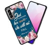 smauncucn for Galaxy A17 5G Case,Slim Anti-Scratch Tire Anti-Skid Edges Shockproof TPU Back Protective Cover Case for Samsung Galaxy A17 5G 6.7 inch 2025,Pink Flower Bible Verse Psalm 46:5