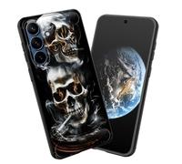 smauncucn for Galaxy A57 5G Case,Soft TPU Slim Fashion Anti-Fingerprint Non-Slip Protective Phone Case Cover for Samsung Galaxy A57 5G 6.7 inch 2026,Smoking Skull