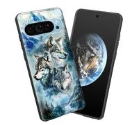 smauncucn for Google Pixel 10/10 Pro 6.3" 2025 Case,Soft TPU Slim Fashion Anti-Fingerprint Non-Slip Protective Phone Case Cover,Mountain Wolf Pack