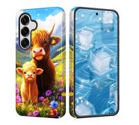 smauncucn for Samsung Galaxy A27 5G Case,Dual-Layer Shockproof Protective Phone Cover,Slim TPU + Hard PC Bumper with Raised Screen & Camera Protection,Anti-Scratch,Highland Cows