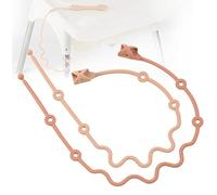 SMAutoLife Toddler Utensils，Silicone Stretch Lids for fork and spoon,Holder Strap Food Grade Silicone Keep Fork and Spoon Off The Floor Great for Baby and Kids Dishwasher Safe （Apricot and Paste)