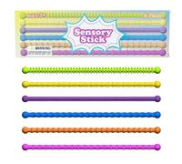 Smavles 6Pcs Textured Stretchy Sensory Fidget Toys,Colorful Quiet Sensory Noodles Fidget Stretch Toys for Autism ADHD Stress Anxiety,Travel Activities Essential Fidget Toy,Road Trip Essentials