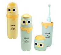 Smavles Toothbrush Travel Case, 2PCS Travel Toothbrush Holder Case, Portable Toothbrush Box, Plastic Toothbrush and Toothpaste Travel Case, Toothbrush Storage Box for Family, Travel, Camping