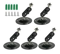 Smavles Wall Ceiling Camera Brackets 5Pcs Camera Brackets Security Wall Mount Adjustable Indoor and Outdoor Mount Bracket (Black)