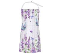 SMAZDFXX Abstract Western Farm Lavender Apron for Women Chef Waterproof Adjustable Bib Apron with 2 Pockets
