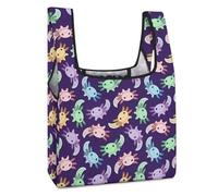 SMAZDFXX Axolotls Camouflage Red Camo Collapsible Shopping Bag Reusable Grocery Tote Bag Storage Bags for Market Travel Camping