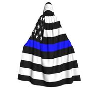 SMAZDFXX Barbados Flag Hooded Cloak Cape Women Men Adults Full Length for Halloween Cosplay Costumes