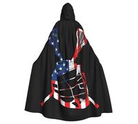 SMAZDFXX Barbados Flag Hooded Cloak Cape Women Men Adults Full Length for Halloween Cosplay Costumes