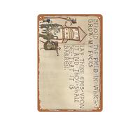 SMAZDFXX Behold The Field Poster 8x12 Inch Retro Vintage Metal Sign Home Man Cave Art