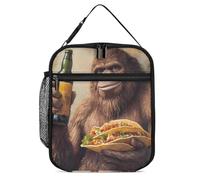 SMAZDFXX Bigfoot Sasquatch Hold Beer and Mexico Food Portable Insulated Lunch Bag Tote Reusable Lunch Box Tote Handbag for Office Work