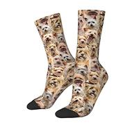 SMAZDFXX Cairn Terrier Lover Socks for Women Men, Lovely Pug Dog Crew Socks, for Cairn Terrier Mom/Owner