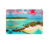 SMAZDFXX Caribbean Scenery Printed Front Doormat Welcome mat, entryway Rug, Suitable for Indoor and Outdoor, Easy to Clean