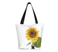 SMAZDFXX Casual Bloom Sunflower Shoulder Bag, Storage Bag, Shopping Bag, Suit For Travelling, Work, Etc.