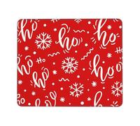 SMAZDFXX Christmas Ho and Snowflake Mouse Pad Rectangular Waterproof with Anti Slip Rubber Base Mouses Pads 7 x 8.6 in